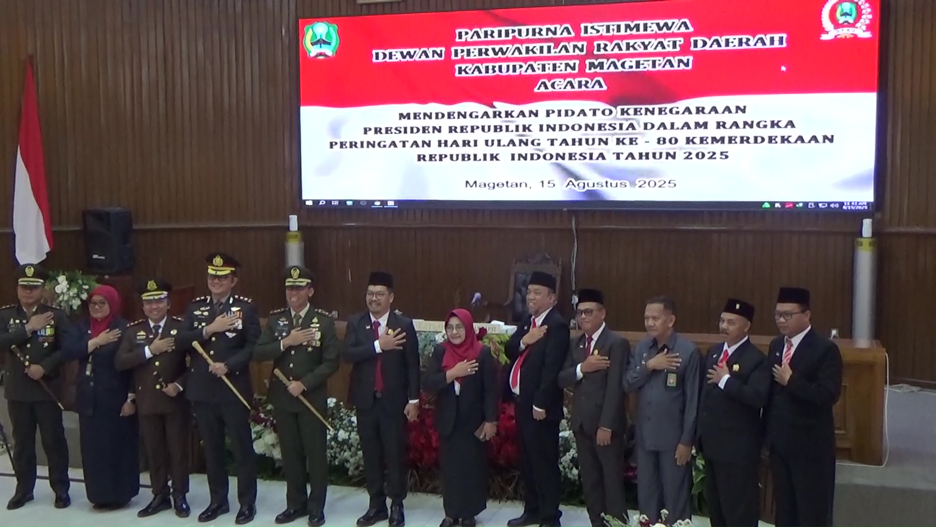 DPRD Magetan Gelar Paripurna Istimewa, Dengarkan Pidato Kenegaraan Presiden