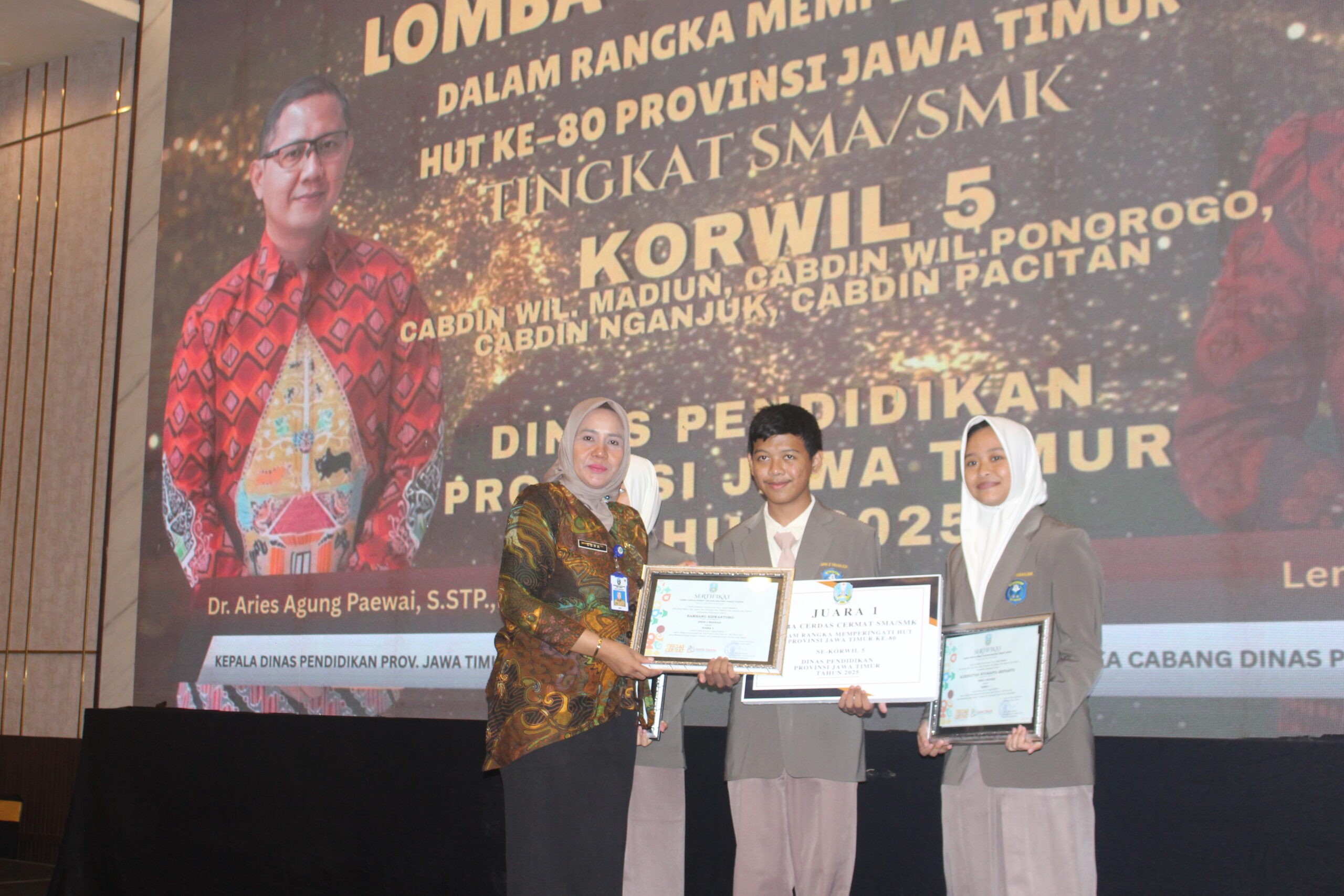 Semi Final Lomba Cerdas Cermat SMA/SMK Korwil 5, Peringati Hari Jadi Provinsi Jawa Timur ke-80