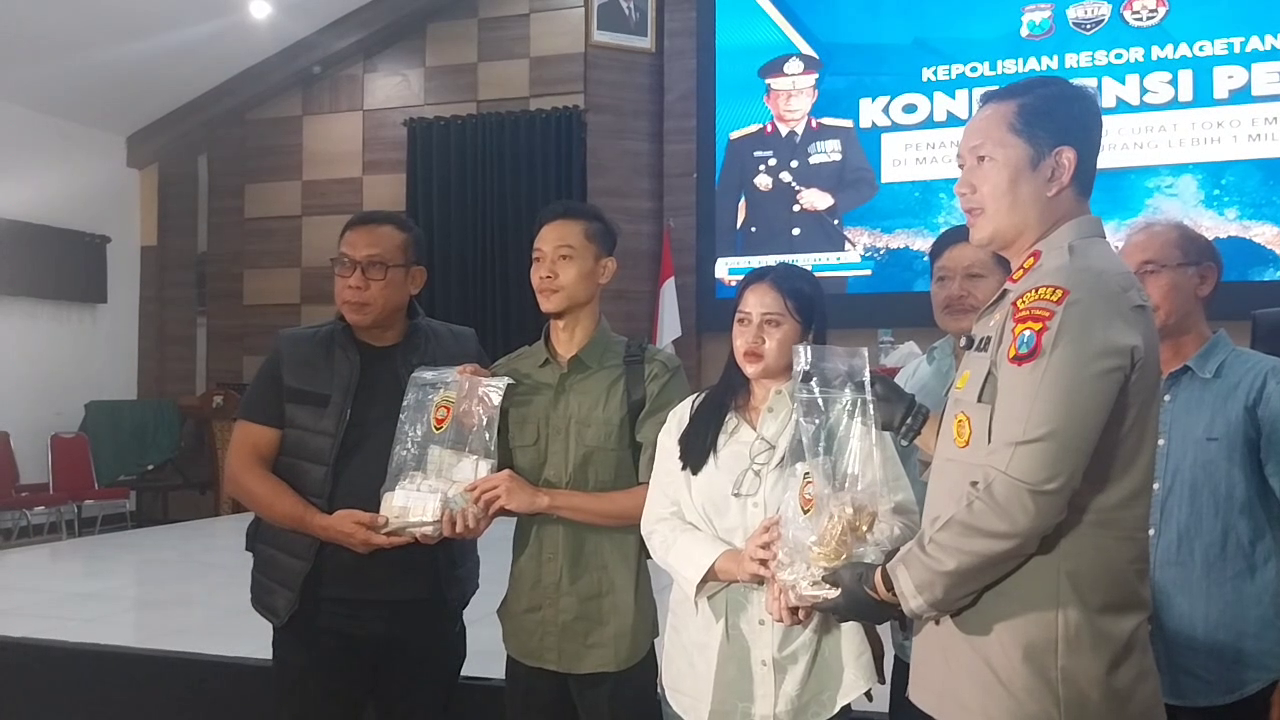 Komplotan Spesialis Bobol Toko Emas Dibekuk Polisi Magetan